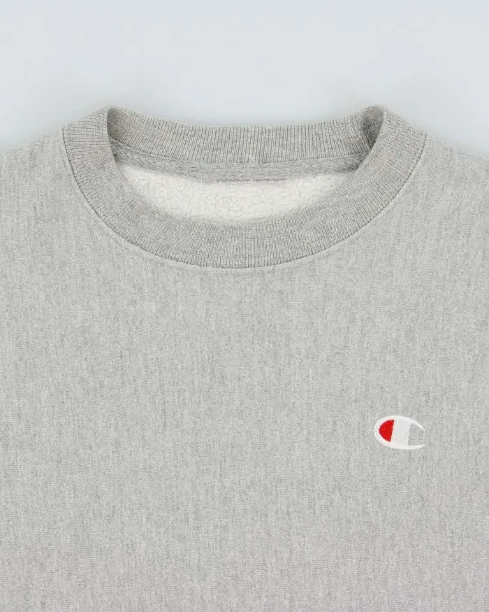 Vintage Champion Marl Grey Reverse Weave Heavyweight Crewneck Sweatshirt - M sold by Rokit product image thumbnail 5