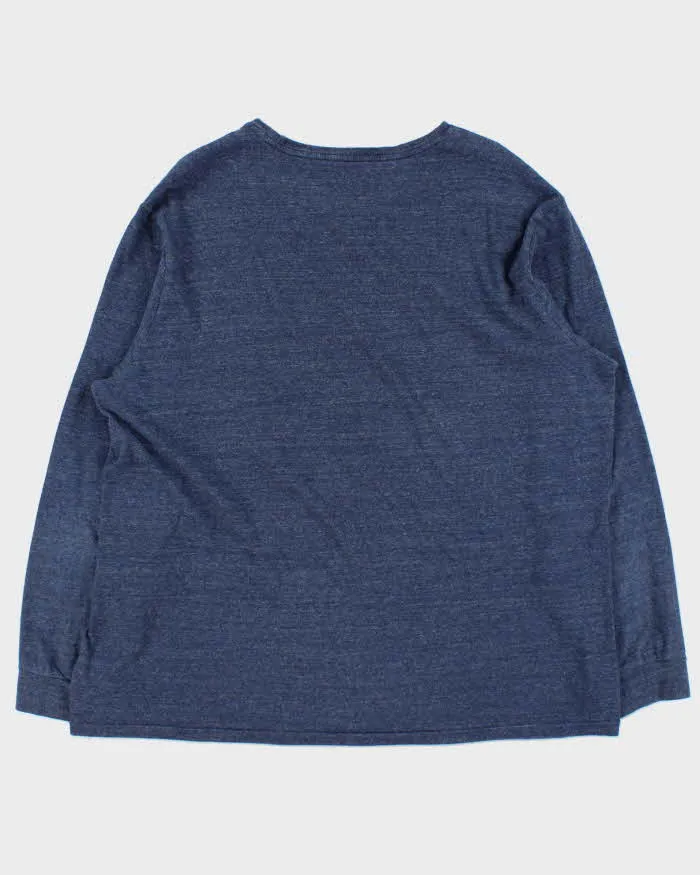 Vintage Polo Ralph Lauren Blue Marl Crewneck Long Sleeve T-Shirt - XL sold by Rokit product image thumbnail 2