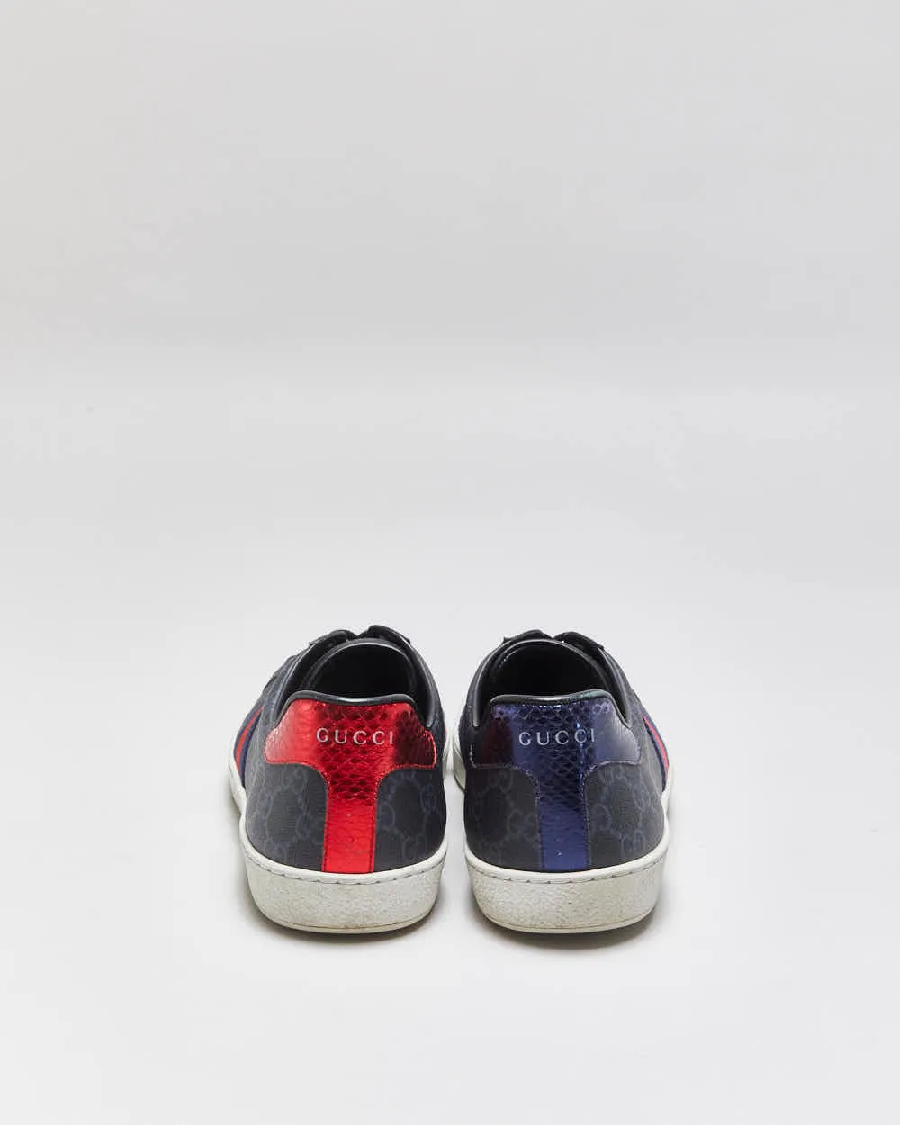 2022 Gucci Ace Leather Monogram Supreme Python Web Low Trainers - UK9.5 sold by Rokit product image thumbnail 4