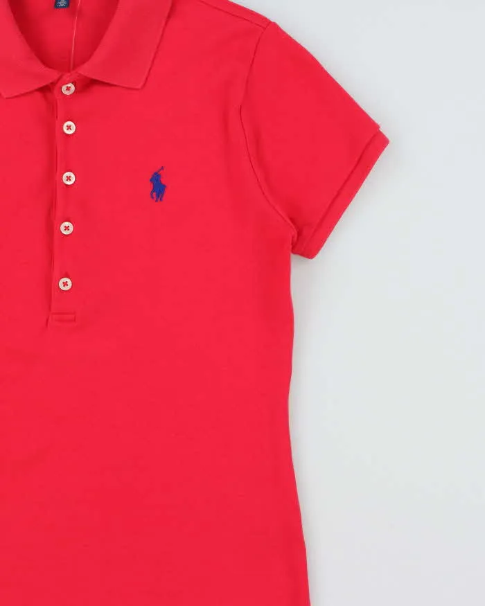 Vintage Y2K 00s Ralph Lauren Women's Exposed Hem Short Sleeve Polo Shirt - S sold by Rokit product image thumbnail 3