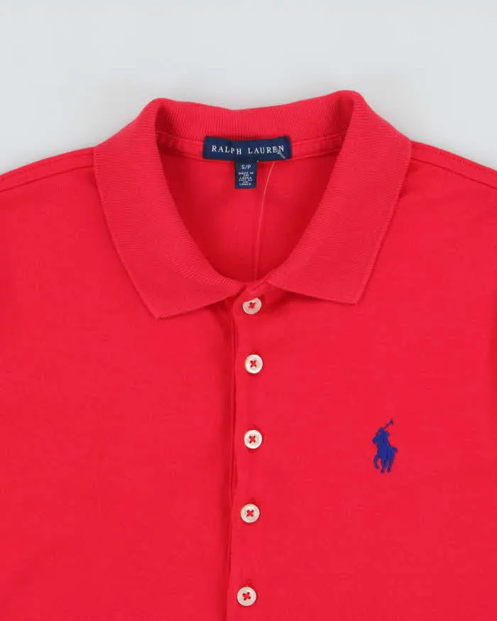 Vintage Y2K 00s Ralph Lauren Women's Exposed Hem Short Sleeve Polo Shirt - S sold by Rokit product image thumbnail 5