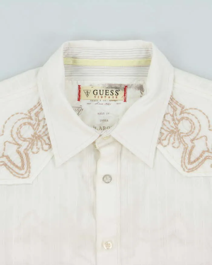 Vintage Y2K 00s Guess Striped Embroidered Long Sleeve Western Shirt - L sold by Rokit product image thumbnail 5