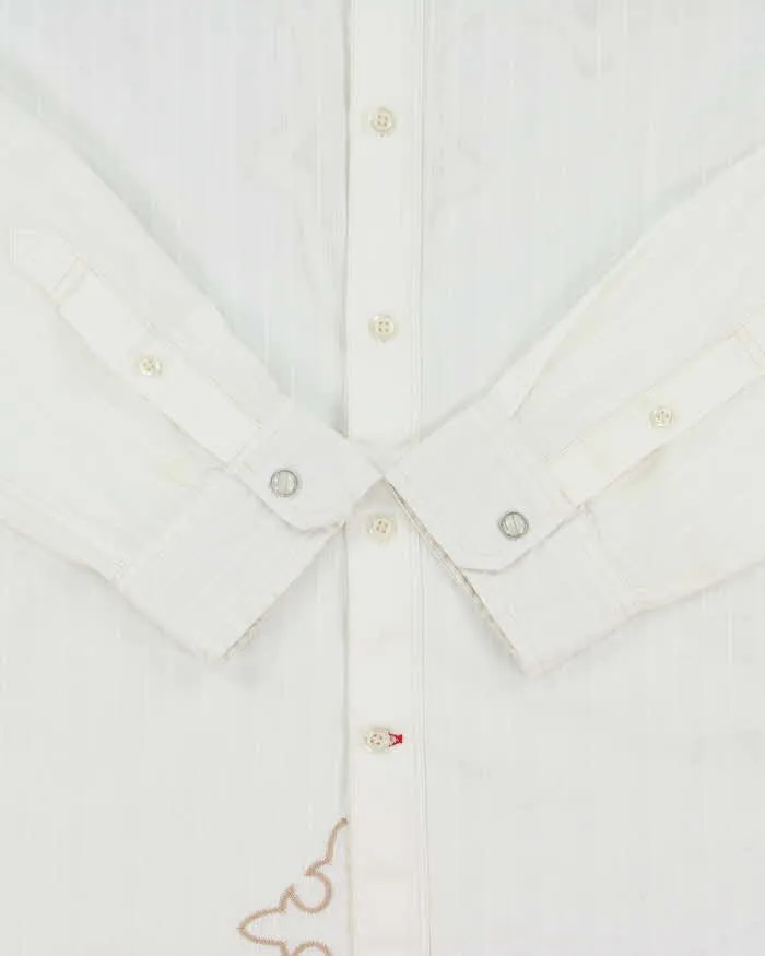 Vintage Y2K 00s Guess Striped Embroidered Long Sleeve Western Shirt - L sold by Rokit product image thumbnail 4