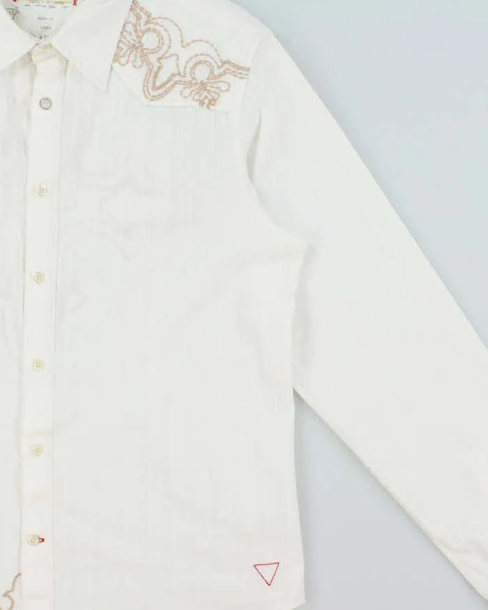 Vintage Y2K 00s Guess Striped Embroidered Long Sleeve Western Shirt - L sold by Rokit product image thumbnail 3