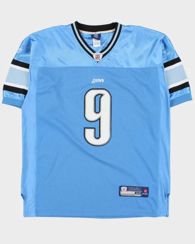 Vintage 2004 Y2K Reebok Detroit Lions Matthew Stafford #9 NFL On Field Home Jersey - XL made by Rokit