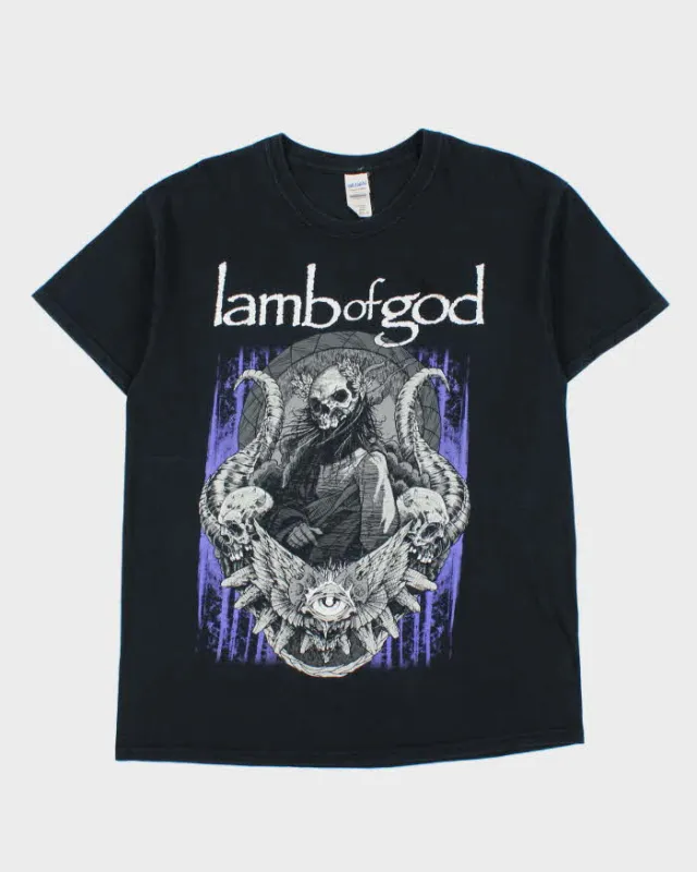 Lamb Of God Summer 2015 USA Tour Gildan Heavyweight Crewneck T-Shirt - L made by Rokit