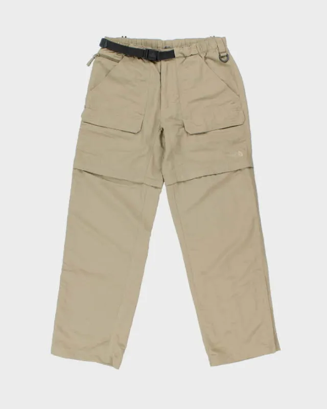 Vintage Y2K 00s The North Face Khaki Convertible Relaxed Fit Technical Trousers - M made by The North Face