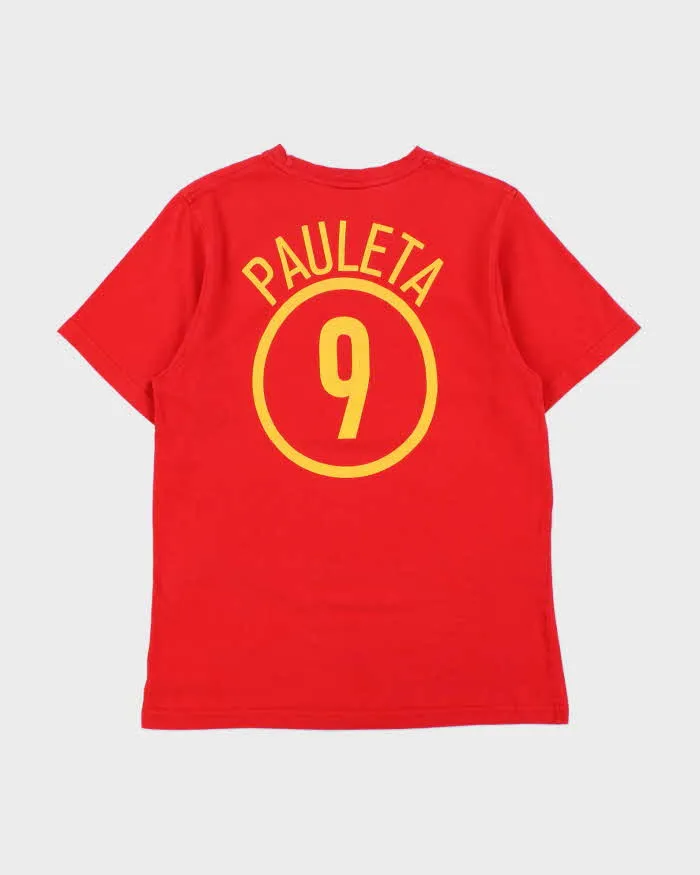 Vintage 2002 Y2K Nike Portugal Futebol #9 Pauleta Heavyweight Crewneck T-Shirt - S sold by Rokit product image thumbnail 2