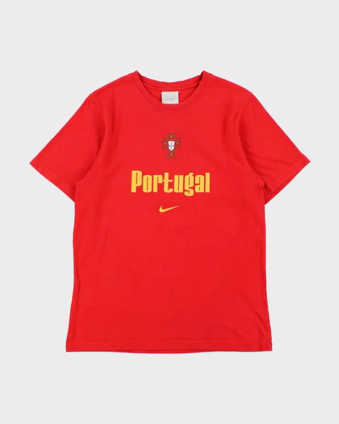 Vintage 2002 Y2K Nike Portugal Futebol #9 Pauleta Heavyweight Crewneck T-Shirt - S sold by Rokit