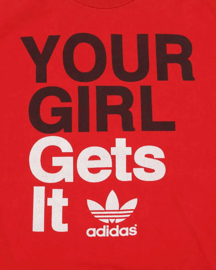 Vintage Y2K 00s Adidas Originals 'Your Girl Gets It' Heavyweight Crewneck T-Shirt - L sold by Rokit product image thumbnail 4