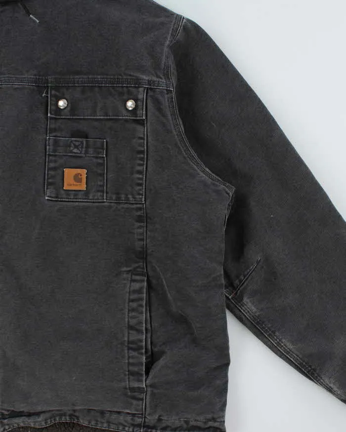 Vintage Carhartt J284 BLK Sherpa Lined Washed Duck Canvas Sandstone Multi-Pocket Utility Jacket - XXL sold by Rokit product image thumbnail 3