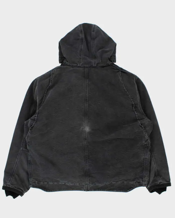 Vintage Carhartt J284 BLK Sherpa Lined Washed Duck Canvas Sandstone Multi-Pocket Utility Jacket - XXL sold by Rokit product image thumbnail 2