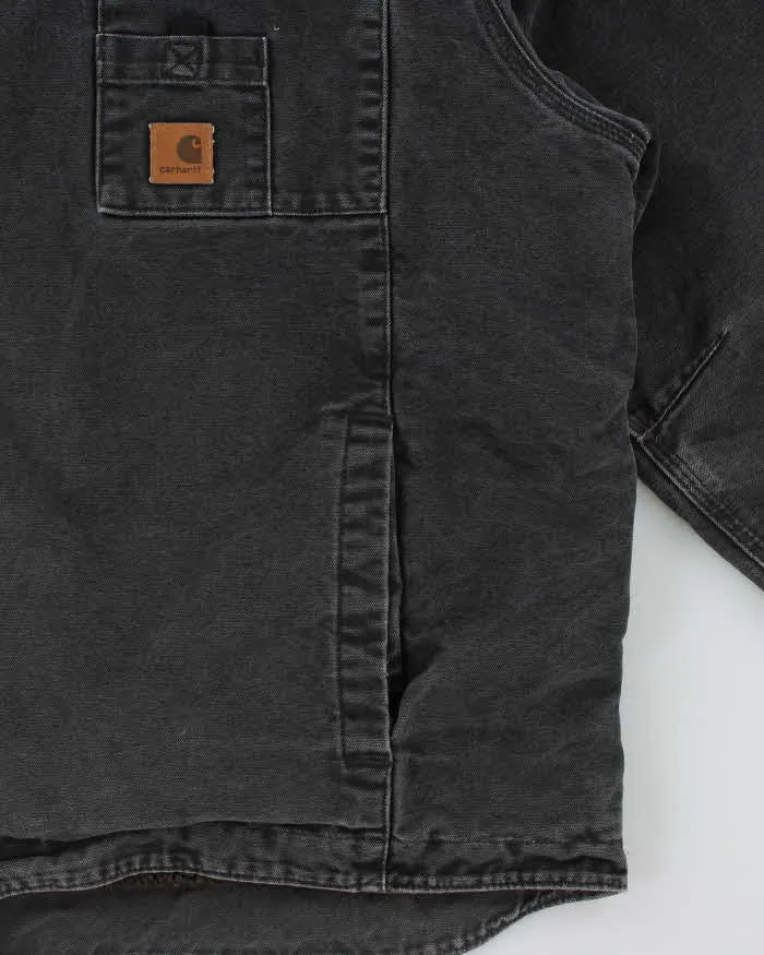 Vintage Carhartt J284 BLK Sherpa Lined Washed Duck Canvas Sandstone Multi-Pocket Utility Jacket - XXL sold by Rokit product image thumbnail 5