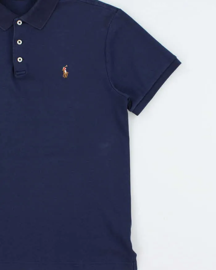 Vintage Polo Ralph Lauren Navy Custom Slim Fit Short Sleeve Polo Shirt - M sold by Rokit product image thumbnail 3
