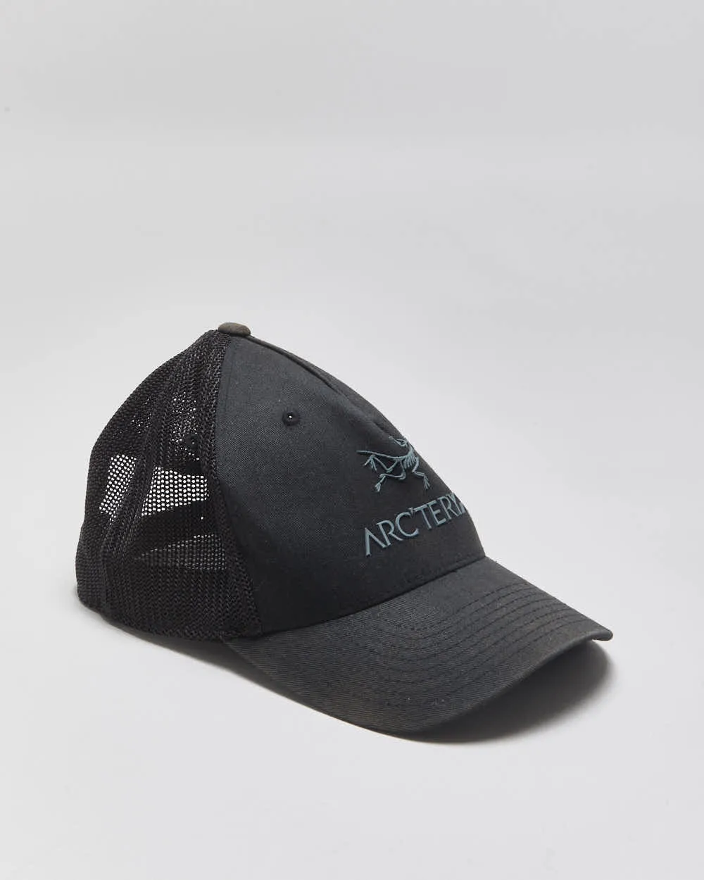 Vintage Arc'teryx Bird Word 110 FlexFit Curved Trucker Hat - OS sold by Rokit