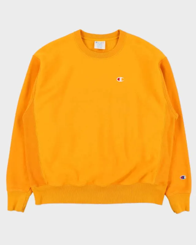 Vintage Champion Mango Reverse Weave Heavyweight Crewneck Sweatshirt - XL made by Champion
