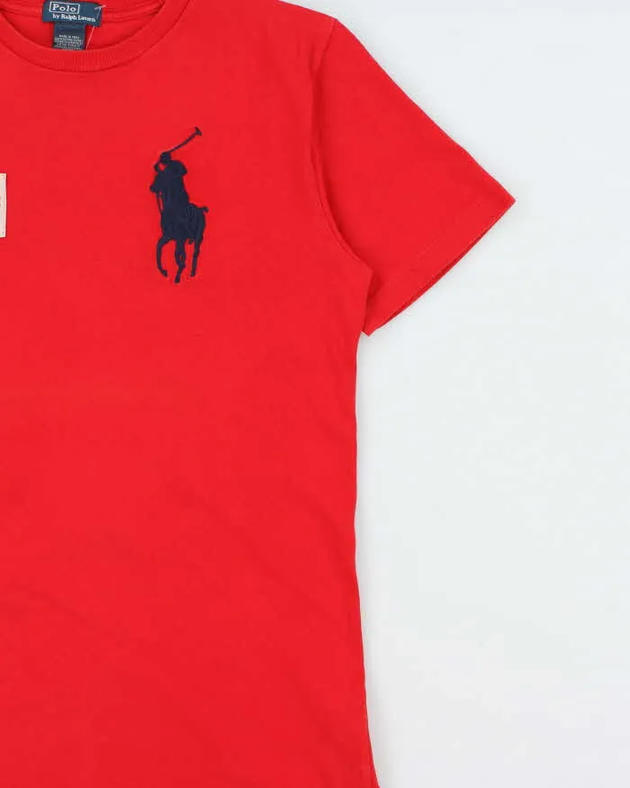 Vintage Y2K 00s Polo Ralph Lauren USA Large Pony 3 Heavyweight Crewneck T-Shirt - S sold by Rokit product image thumbnail 3