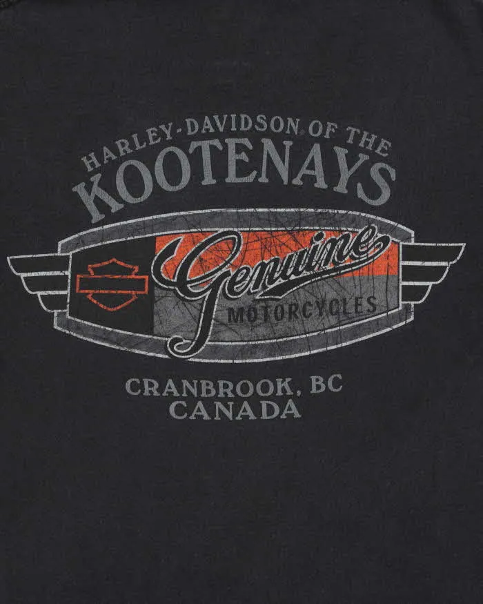 Vintage Harley Davidson Kootenays Hanes Beefy Crewneck T-Shirt - M sold by Rokit product image thumbnail 4