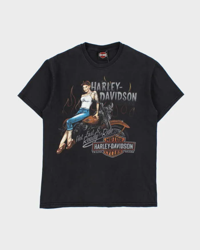 Vintage Harley Davidson Kootenays Hanes Beefy Crewneck T-Shirt - M sold by Rokit