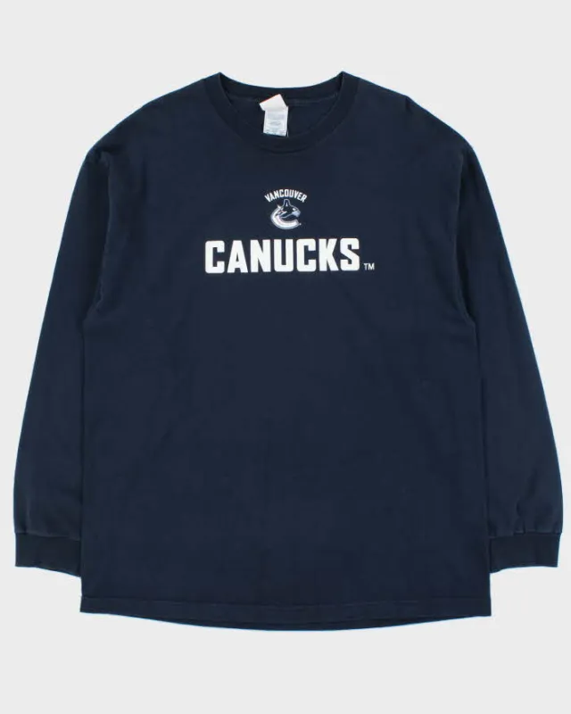 Vintage Y2K 00s Vancouver Canucks Heavyweight AAA Crewneck Long Sleeve T-Shirt - XL made by Rokit