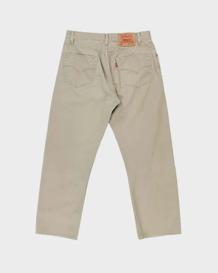 Vintage Y2K 00s Levi's 505 Batwing Khaki Regular Fit Straight Leg Denim Jeans - W33 L28 sold by Rokit product image thumbnail 2