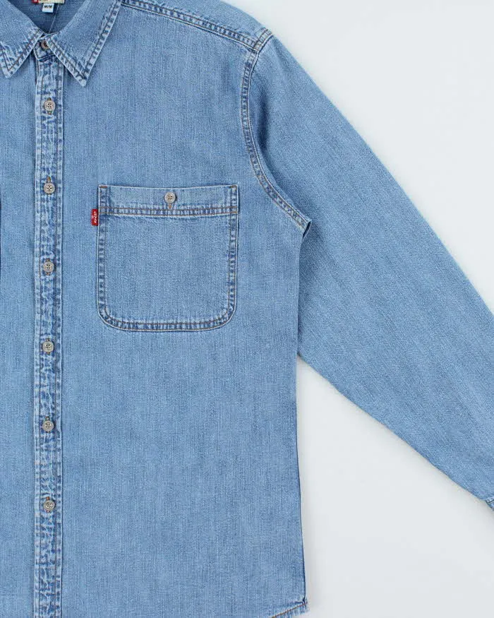 Vintage 2000s Levi's Oversized Denim Long Sleeve Shirt - M sold by Rokit product image thumbnail 3