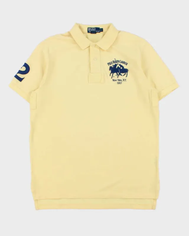 Vintage Y2K 00s Polo Ralph Lauren Double Large Pony #2 Heavyweight Short Sleeve Polo Shirt - L made by Ralph Lauren