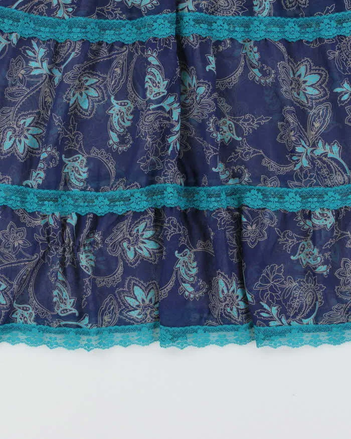 Vintage Y2k 2000s Victoria's Secret Angels Mesh Paisley Pattern Tiered Dress - S sold by Rokit product image thumbnail 4