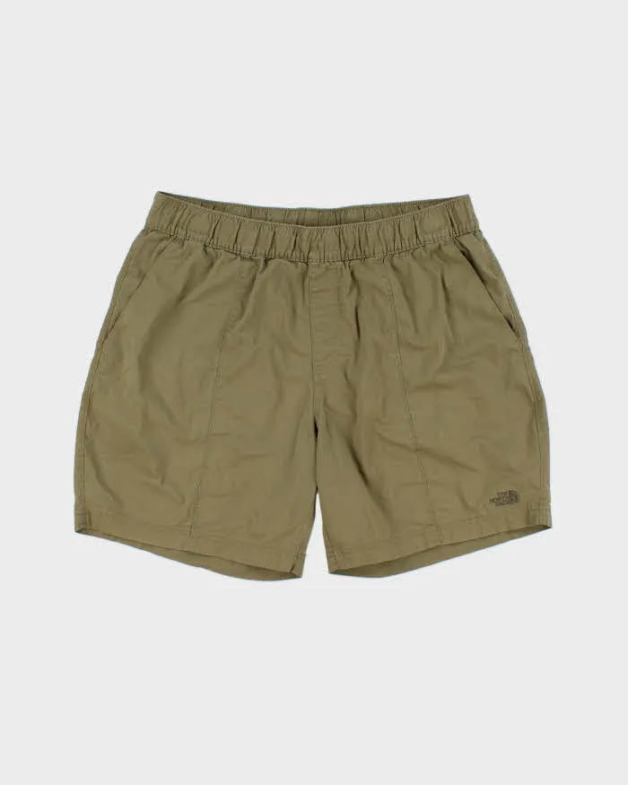 Vintage The North Face 7" Khaki Canvas Adventure Shorts - L sold by Rokit
