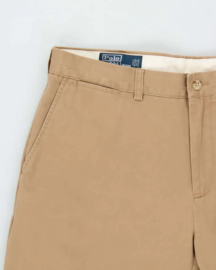 Vintage Y2K 00s Polo Ralph Lauren 'Preston Pant' Tan Relaxed Fit Chino Trousers - W38 L30 sold by Rokit product image thumbnail 3
