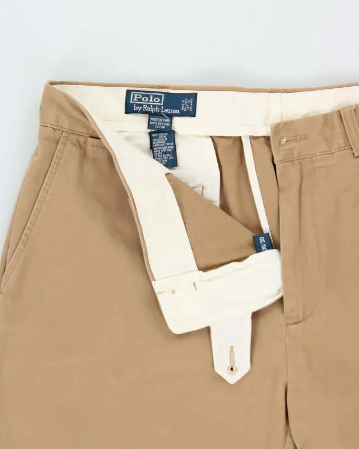 Vintage Y2K 00s Polo Ralph Lauren 'Preston Pant' Tan Relaxed Fit Chino Trousers - W38 L30 sold by Rokit product image thumbnail 5