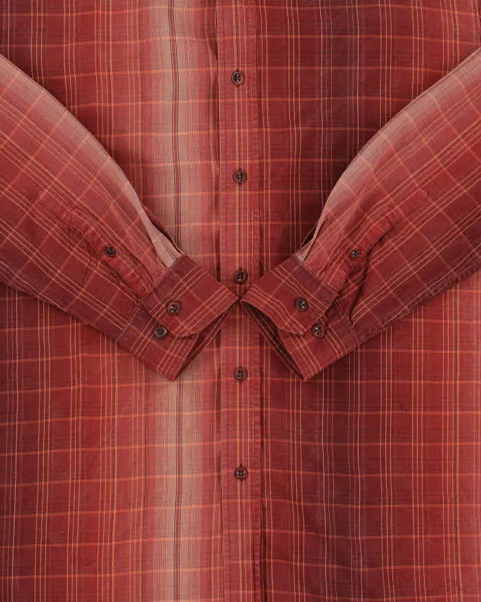 Vintage Y2K 00s Tommy Bahama Silk Gradient Plaid Long Sleeve Shirt - L sold by Rokit product image thumbnail 4
