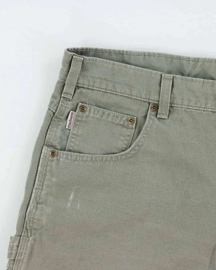 Vintage 2007 Y2K Carhartt B190 LDN Khaki Canvas Loose Fit Carpenter Shorts - W38 sold by Rokit product image thumbnail 3