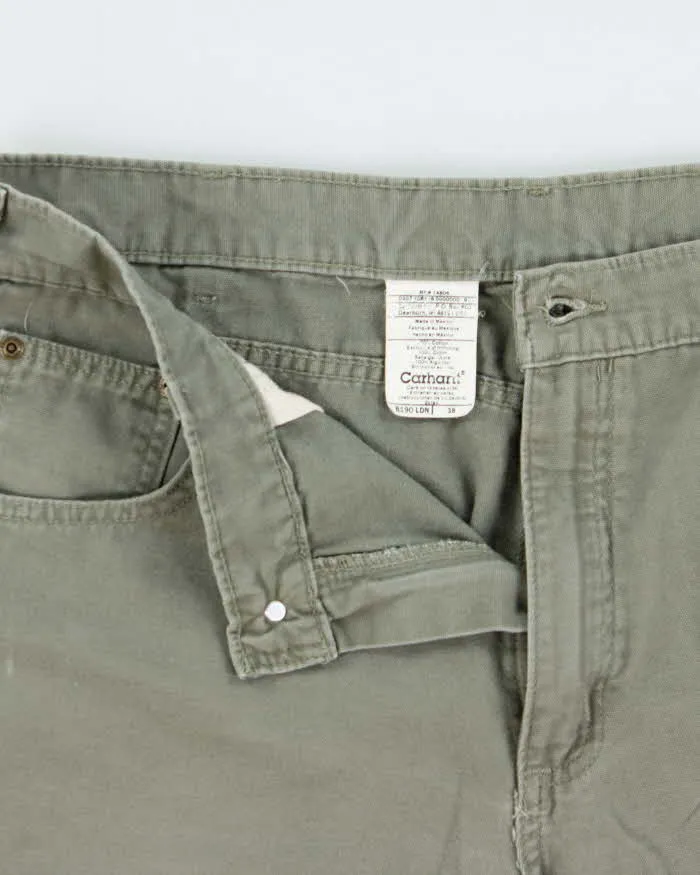 Vintage 2007 Y2K Carhartt B190 LDN Khaki Canvas Loose Fit Carpenter Shorts - W38 sold by Rokit product image thumbnail 5