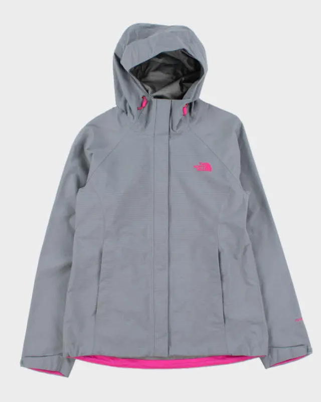 Vintage The North Face Hyvent 2.5L Women's Lightweight Hot Pink Grid Hooded Moutaineering Jacket - M made by The North Face