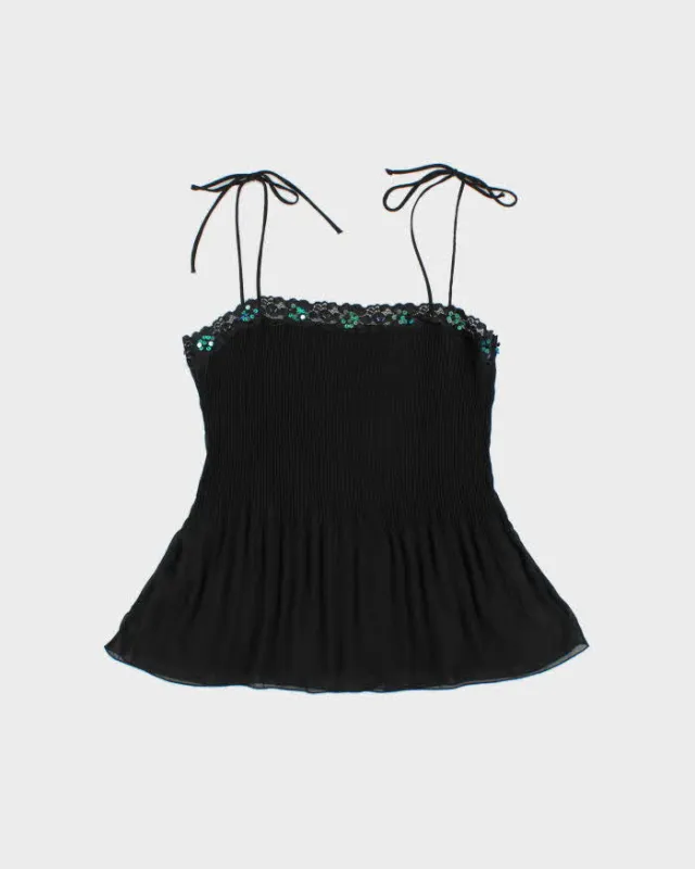 Vintage Y2k 2000s Dolled Up Plisses Sequin Cami - M made by Rokit