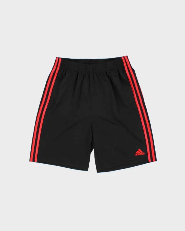 Vintage Adidas 8" Relaxed Fit Satin 3-Stripe Pocket Sports Shorts - XL made by Adidas