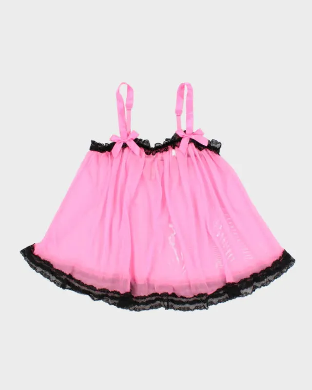 Vintage Y2k 2000s Victoria's Secret Mesh Flowy Cami - M made by Victoria's Secret