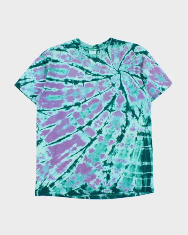 Vintage 1990s Tie-Dye Anvil Heavyweight Made In USA Single Stitch Crewneck T-Shirt - L made by Rokit