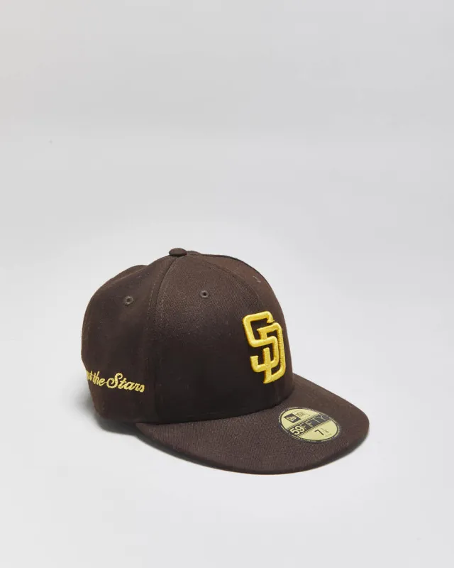 Vintage New Era 59 Fifty San Diego Padres MLB Official On-Field Fitted Baseball Cap - 7 1/4 made by New Era