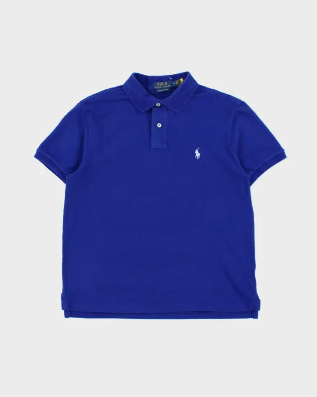 Vintage Polo Ralph Lauren Cobalt Custom Slim Fit Short Sleeve Polo Shirt - M made by Ralph Lauren