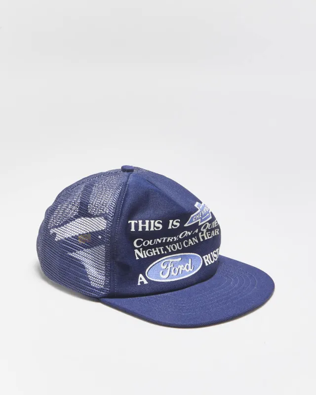 DS Vintage 1970s Chevrolet Novelty Made In USA Trucker Hat - OS made by Rokit