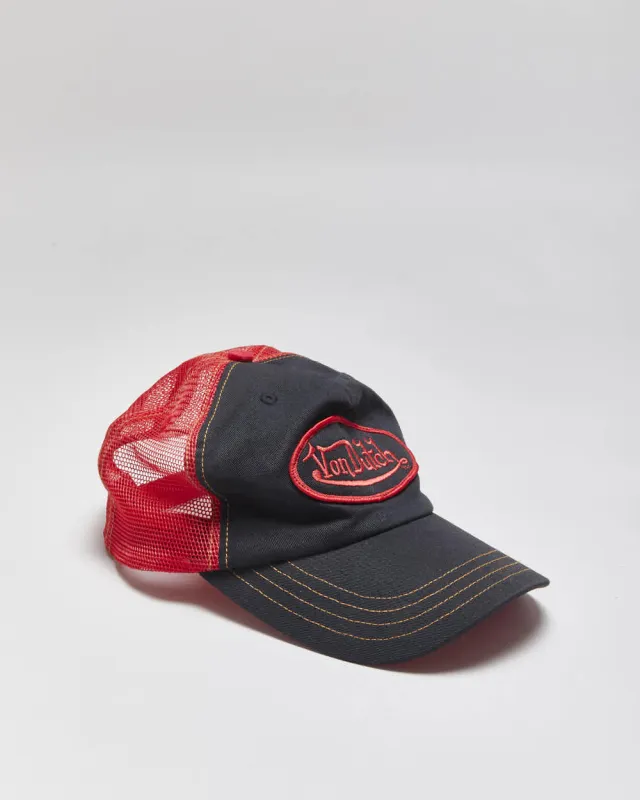 Vintage Y2K 00s Von Dutch Classic Patch Canvas Trucker Hat - OS made by Rokit