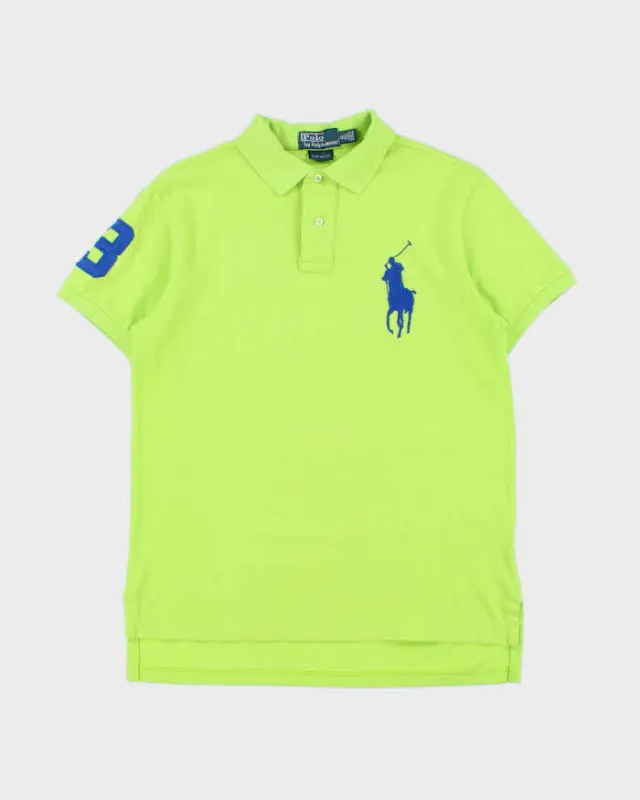 Vintage Y2K 00s Polo Ralph Lauren Volt Large Pony Custom Fit Short Sleeve Polo Shirt - M made by Ralph Lauren