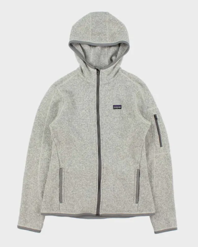Vintage Patagonia Women's Marl Grey 'Better Sweater' Hooded Full-Zip Fleece - M made by Patagonia