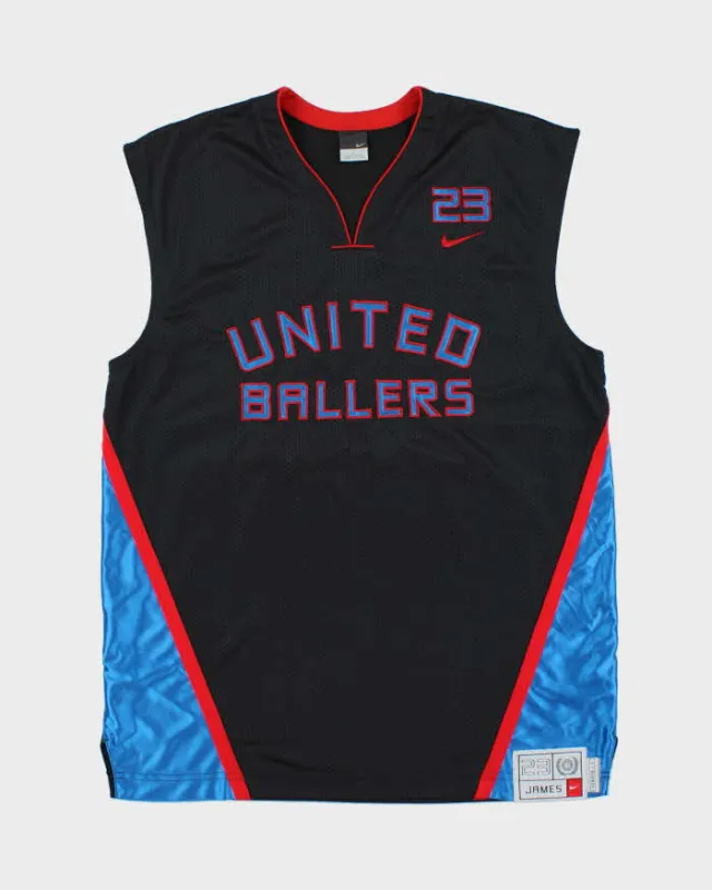 Vintage Y2K 00s Nike United Ballers King Lebron James #23 Heavyweight Basketball Jersey - L made by Nike