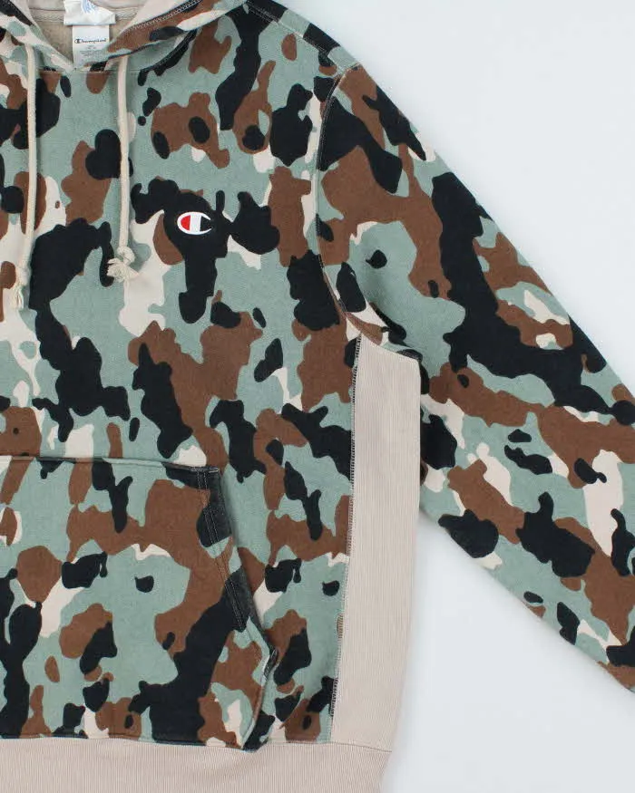 Vintage Champion Reverse Weave Woodland Camo Heavyweight Pullover Hoodie - L sold by Rokit product image thumbnail 3