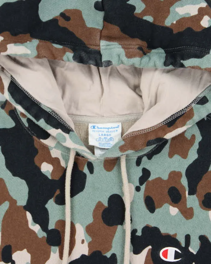 Vintage Champion Reverse Weave Woodland Camo Heavyweight Pullover Hoodie - L sold by Rokit product image thumbnail 5