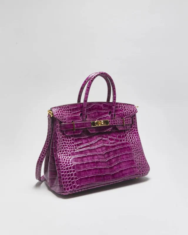 House Of Hello Crocodile Embossed Handbag made by Rokit