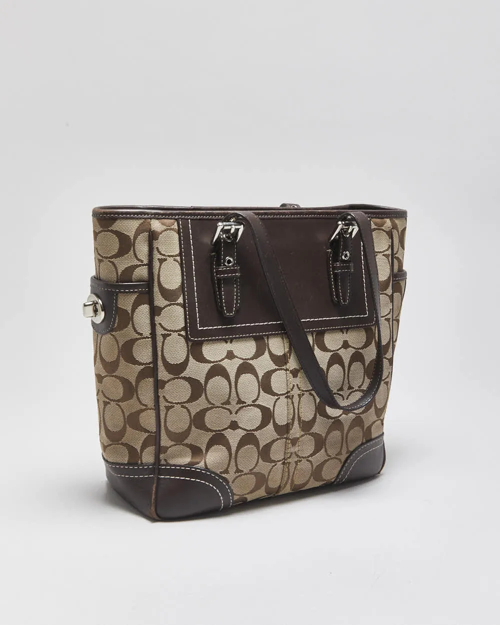 Vintage Y2k 2000s Coach Signature Monogram Tote Handbag sold by Rokit product image thumbnail 2